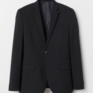 NEW!!H&M Men's Regular Fit Black Blazer (Size 34R)